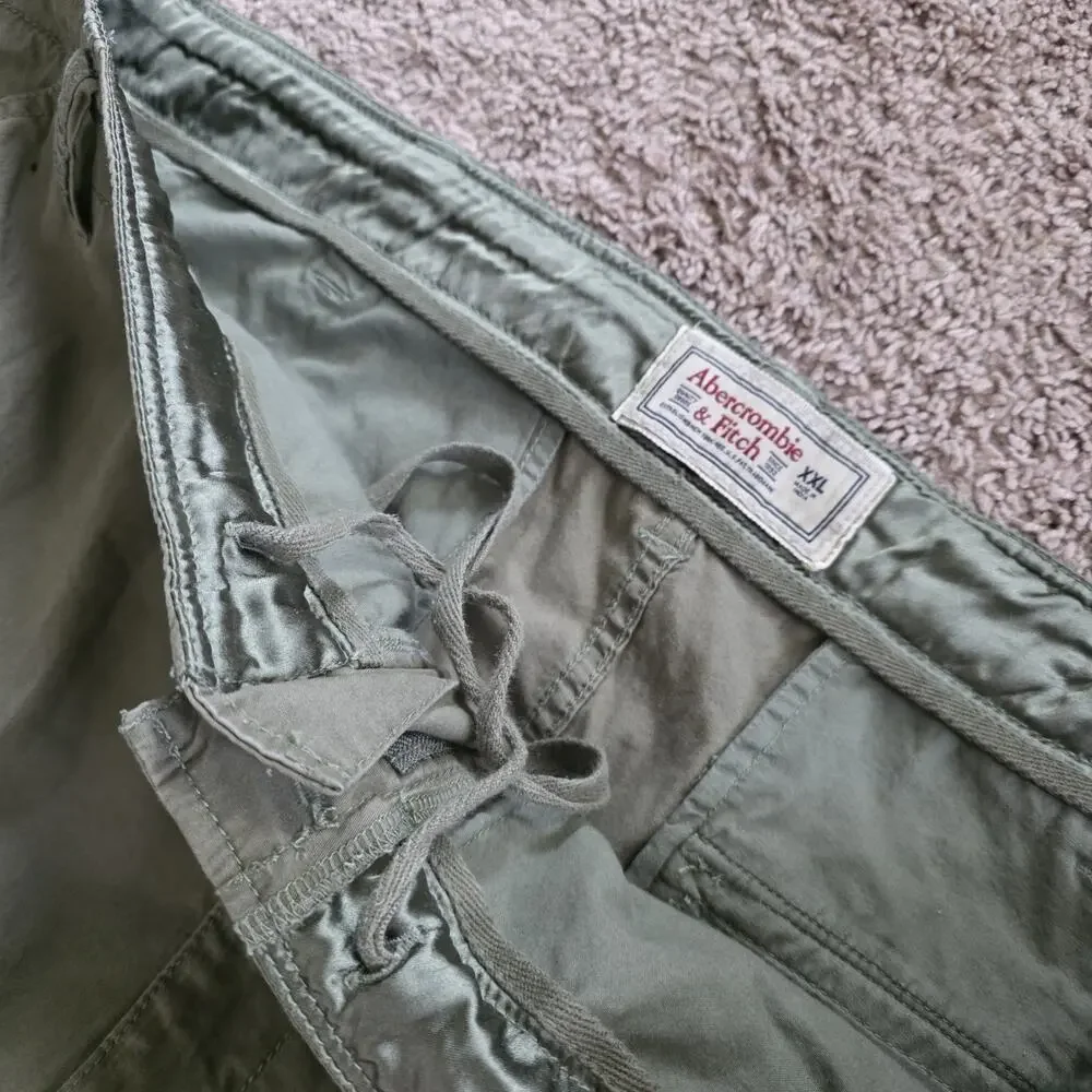 Abercrombie & Fitch Vintage Cargo Skirt Women XXL Green Midi Utility Y2K Gorpcor